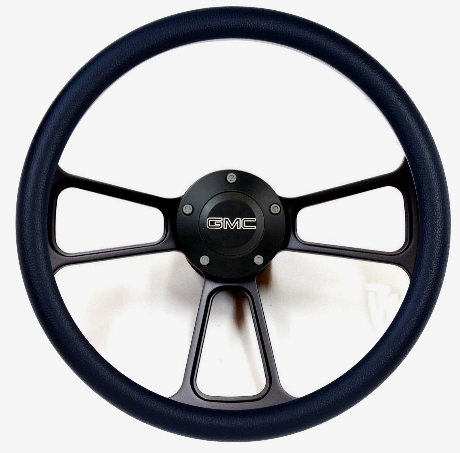 1960 - 1969  GMC Pick Up Trucks Black - Black Billet Steering Wheel GMC Horn Kit