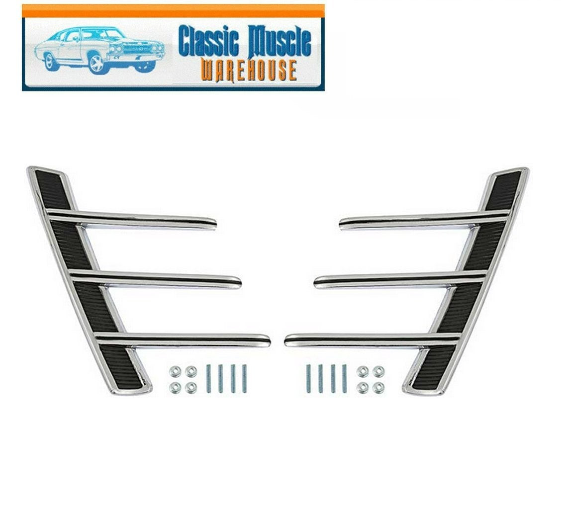 1966 Mustang Simulated Side Scoop Quarter Panel Ornament (pair) W/ Hardware