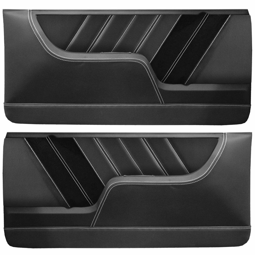 Sport R Molded Door Set - Black - for 1962-65 Chevy II by TMI