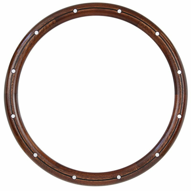 Replacement Wood Steering Wheel Half Wrap - Mahogany - for Forever Sharp Wheels