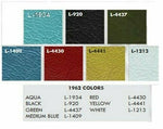 1962 Impala Coupe Standard or SS Rear Arm Rest Covers in Your Choice of Color