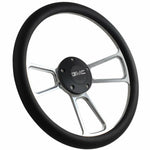 1974-1994 GMC C-Series Pick-Up - Black & Billet with Black Horn Steering Wheel