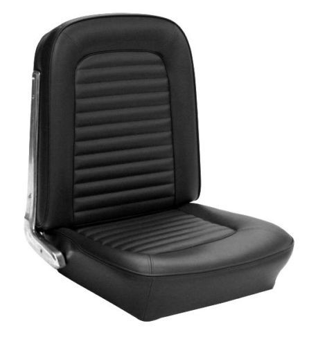 1966 Mustang Convertible Front and Rear Seat Upholstery Black Vinyl  by TMI