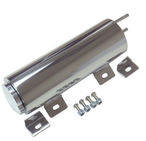 3" x 10"  Polished Stainless Steel Radiator  Puke Tank / Over Flow Tank 