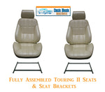 Deluxe Touring II Fully Assembled Seats & Brackets 1971-73 Mustang - Any Color