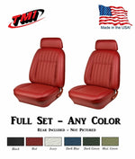 1969 Camaro Coupe Front/Rear DELUXE Seat Upholstery Any Color Non- Folding Rear