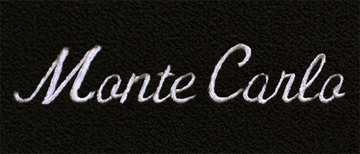 1978-81 Monte Carlo Black Carpet Floor Mat Set with Silver Monte Carlo Logo -ACC