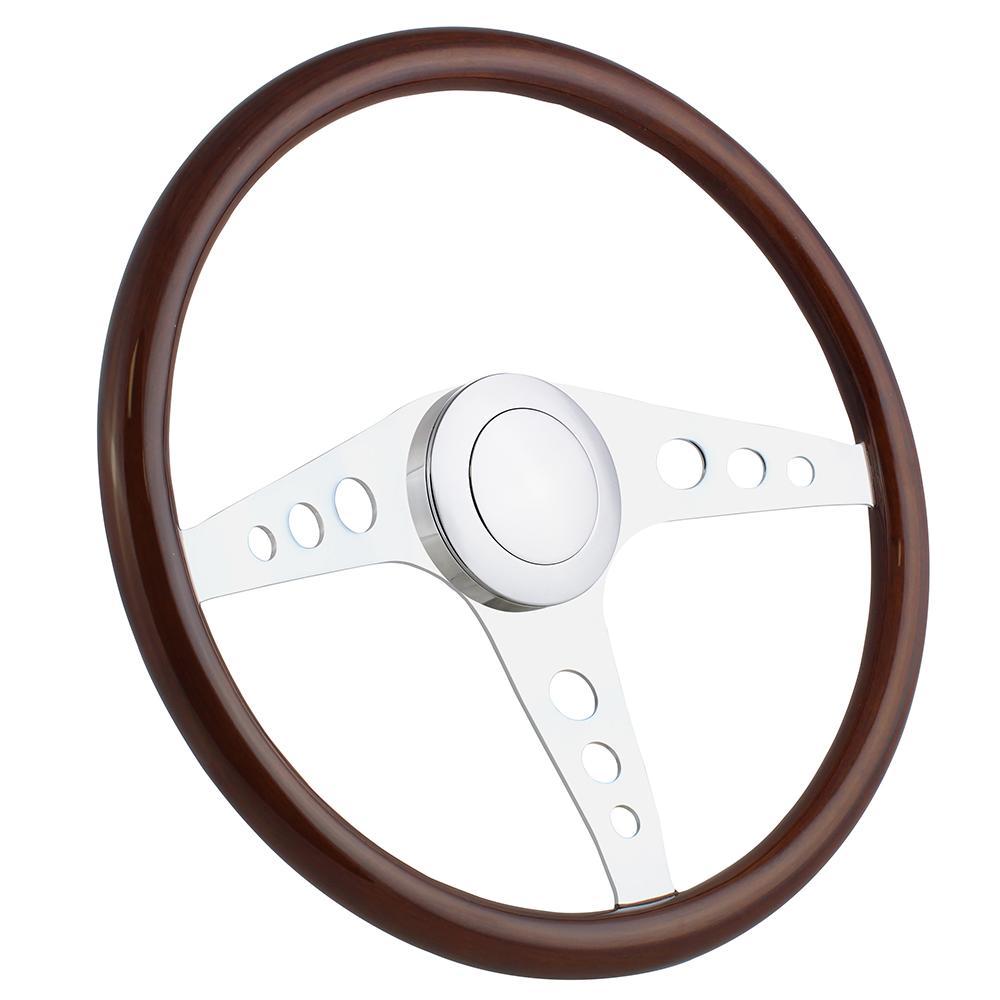 18"  "Indy" Wood Big Rig Steering Wheel Kenworth, Freightliner, Peterbilt etc