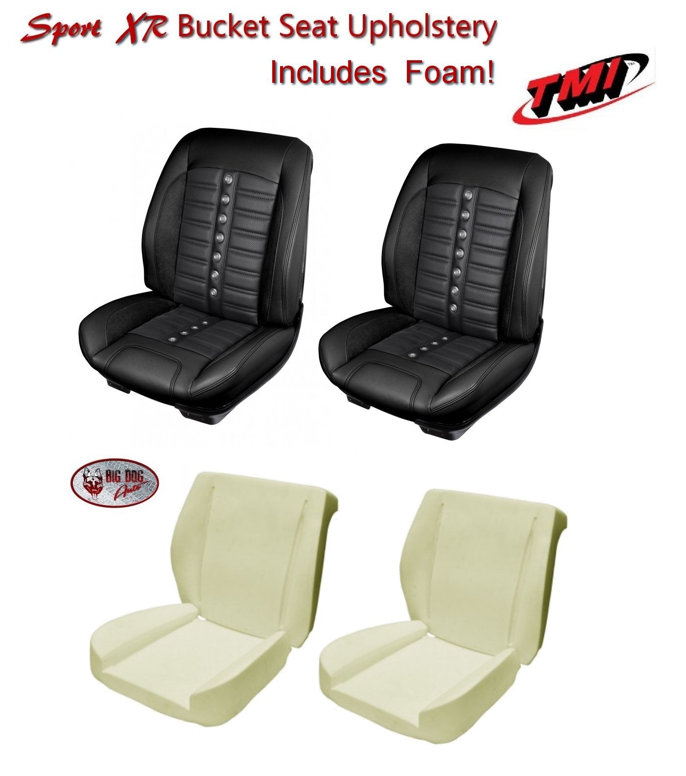 Sport XR Bucket Seat Upholstery + Foam 1966 - 72 Chevelle, Chevy A Body Cars-TMI