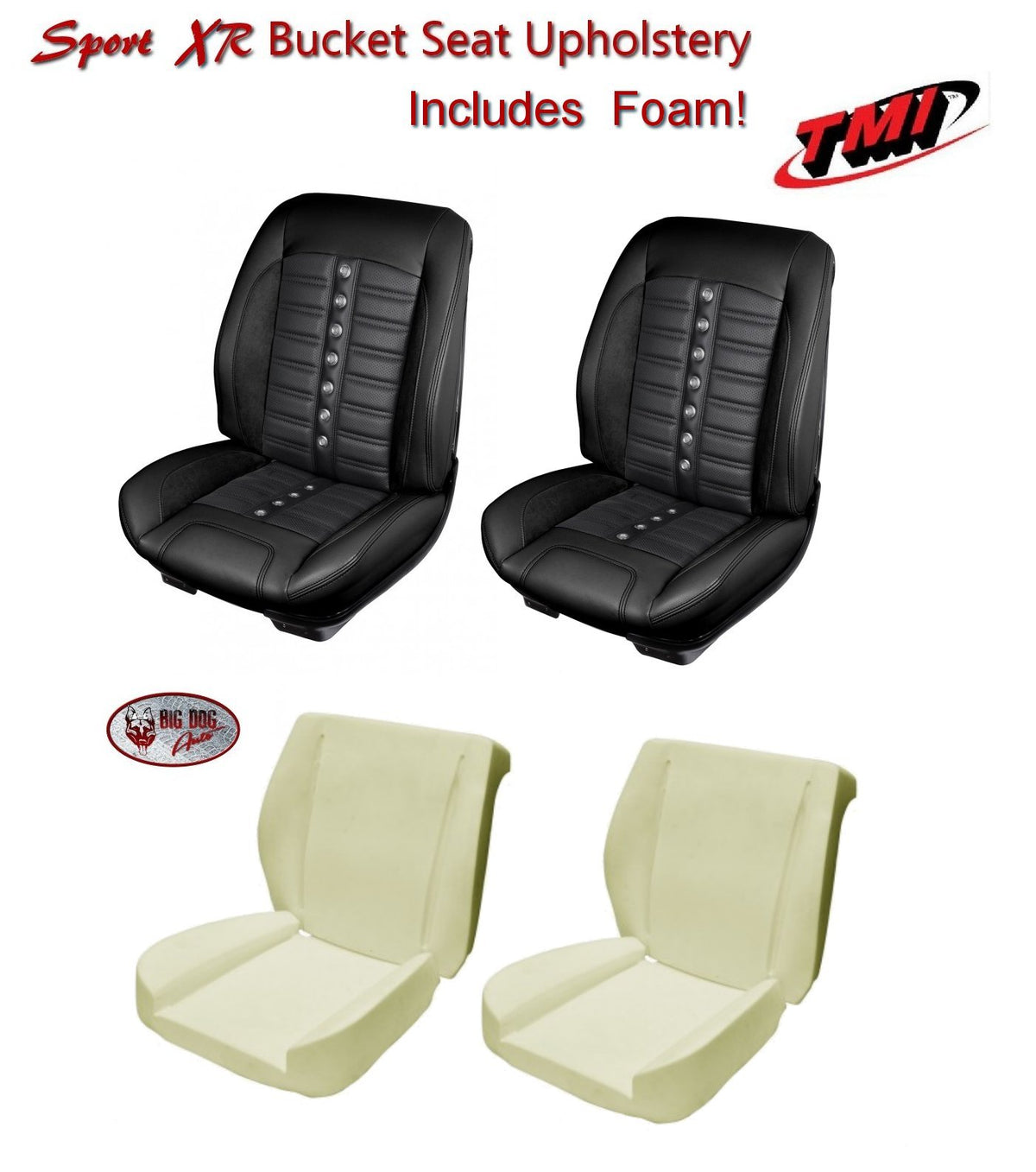 Sport XR Bucket Seat Upholstery + Foam 1966 - 72 Chevelle, Chevy A Body Cars-TMI