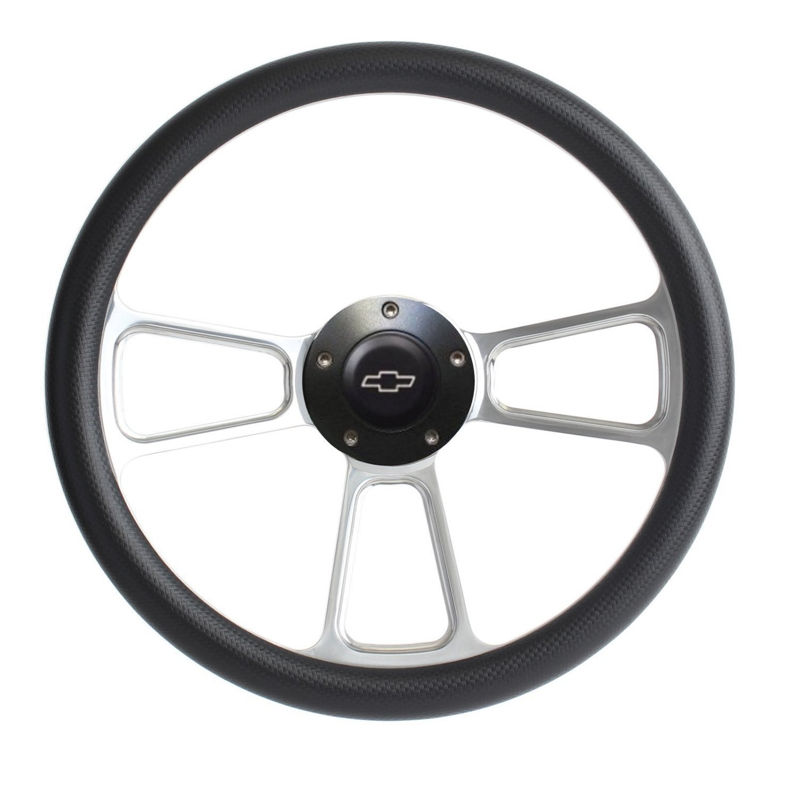 Hot Rod Custom Billet & Black Steering Wheel Boss Kit for 1969-94 GM Column