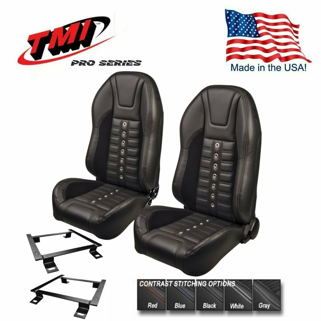 TMI Pro Series Sport XR Highback Bucket Seats for 1966 - 1976 Dodge Charger