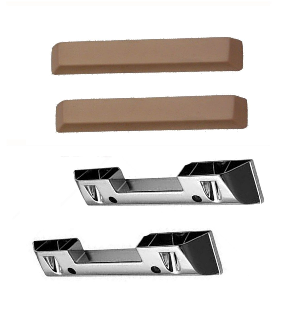 1964 - 1966 Mustang Arm Rest Set - Palomino- Arm Rest Base and Pad Included