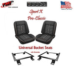 Sport "X" Pro Classic - Complete Universal Bucket Seat Set with Brackets