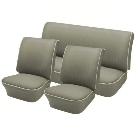 1954 - 1955 Volkswagen VW Bug OEM Classic Seat Upholstery, Front & Rear, Gray