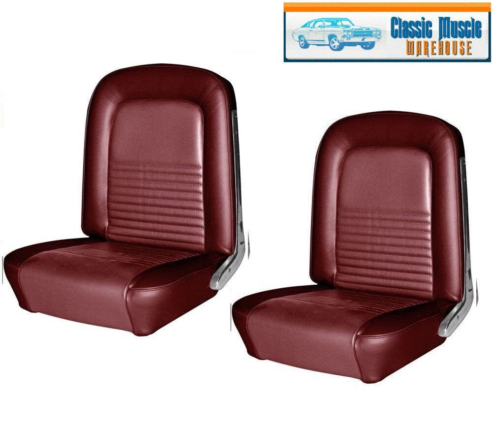 1967 Mustang Fastback Front/Rear Upholstery in Red by TMI, Made in the USA