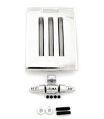 1964-66 Mustang Chrome Heater Dash Plate with 4-pc. Knob and Hardware Kit by ACP