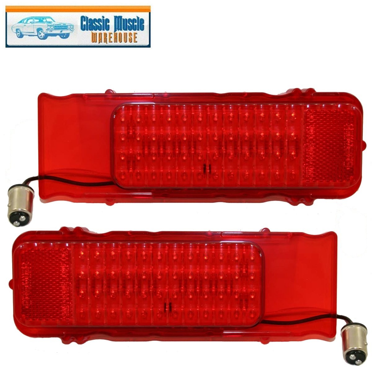 1968 Camaro Replacement LED Upgrade Tail Light Lens Set W/ Flasher- Standard
