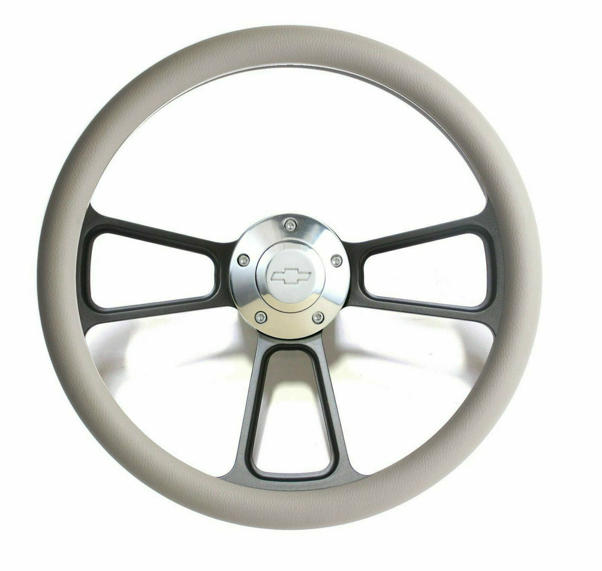 Custom Gray & Black Steering Wheel Kit 1995-2002 Chevy Full Size Trucks / Yukon