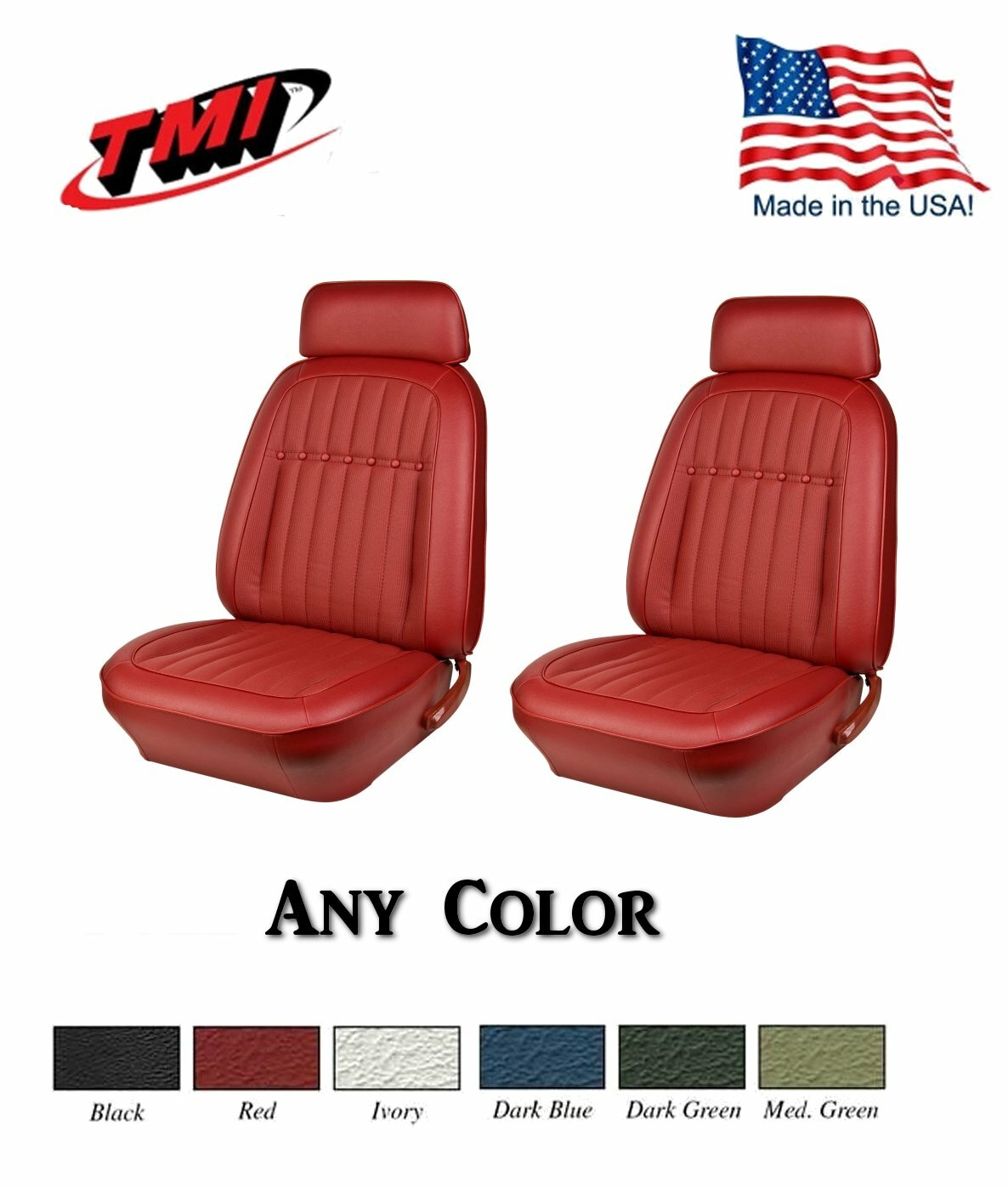 1969 Camaro Coupe Front Bucket DELUXE Seat Upholstery Any Color 