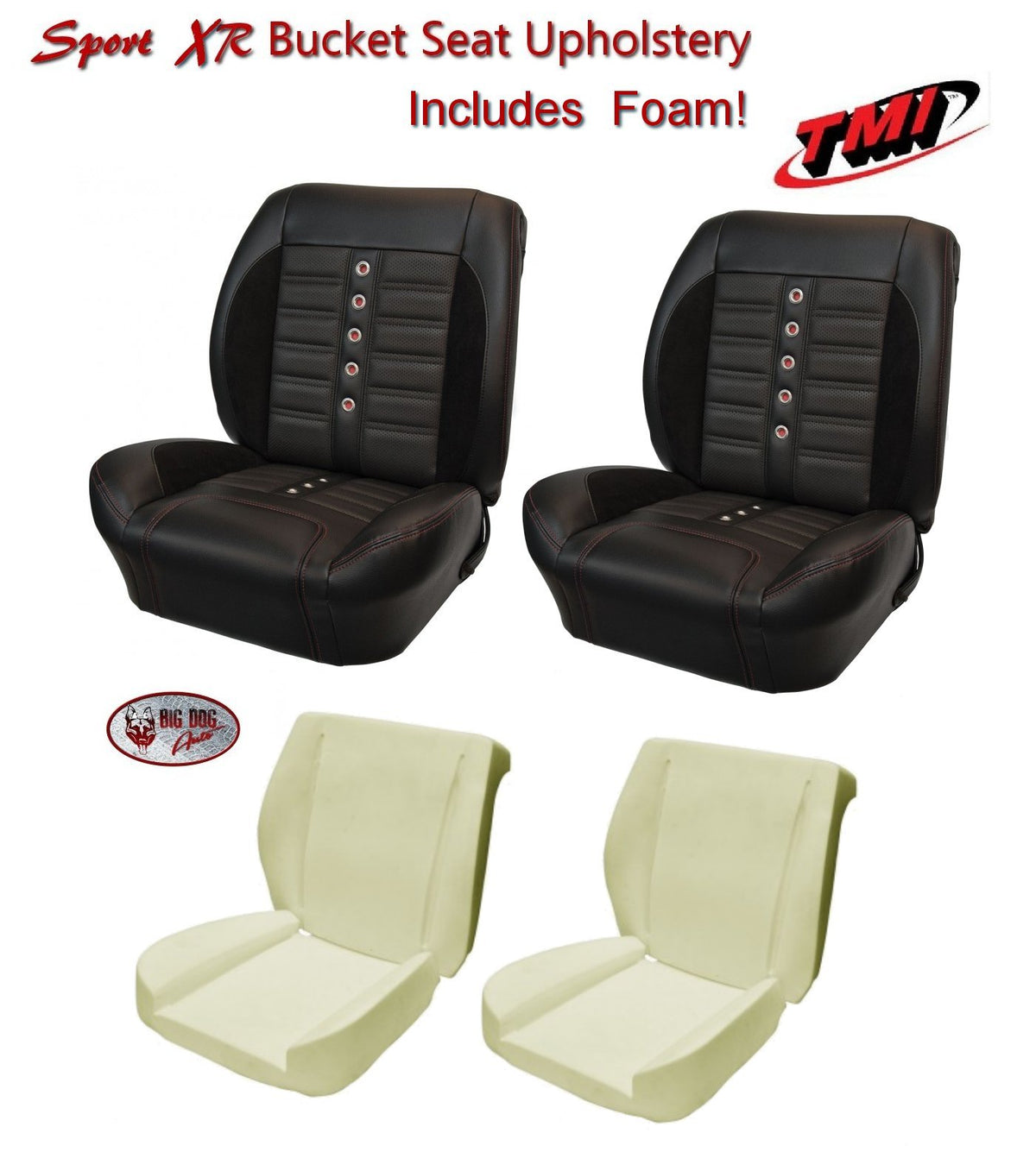 Sport XR Front & Rear Seat Upholstery + Foam for 1966 - 72 Chevelle Convertible