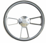 Steering Wheel 14" Billet Steering Wheel with Chevy Horn & Carbon Fiber Look HW