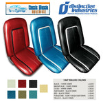 1967 Camaro Deluxe Front Bucket Seat Upholstery in Any Color By Distinctive Ind.