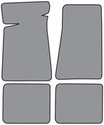 1978-81 Monte Carlo Black Carpet Floor Mat Set with Silver Monte Carlo Logo -ACC