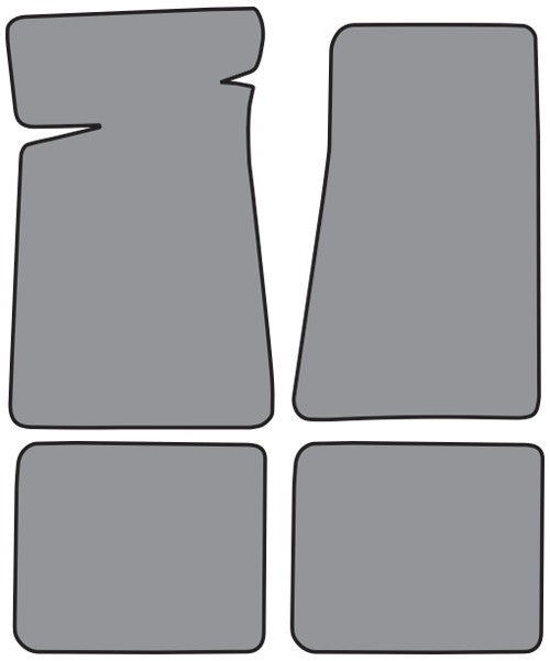 1978-81 Monte Carlo Black Carpet Floor Mat Set with Silver Monte Carlo Logo -ACC