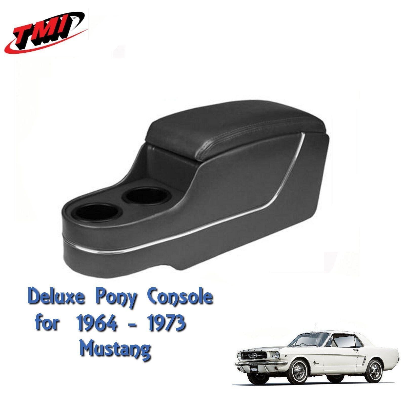 Deluxe Pony Console for 1964 to 1967 Mustang  With Factory Console, Black