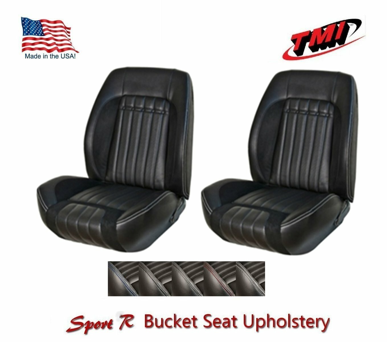 Sport R Front Bucket Lowback + Rear Upholstery for 1970 Camaro -TMI Products