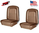 1967 Mustang Fastback Front/Rear Upholstery in Saddle by TMI, Made in the USA