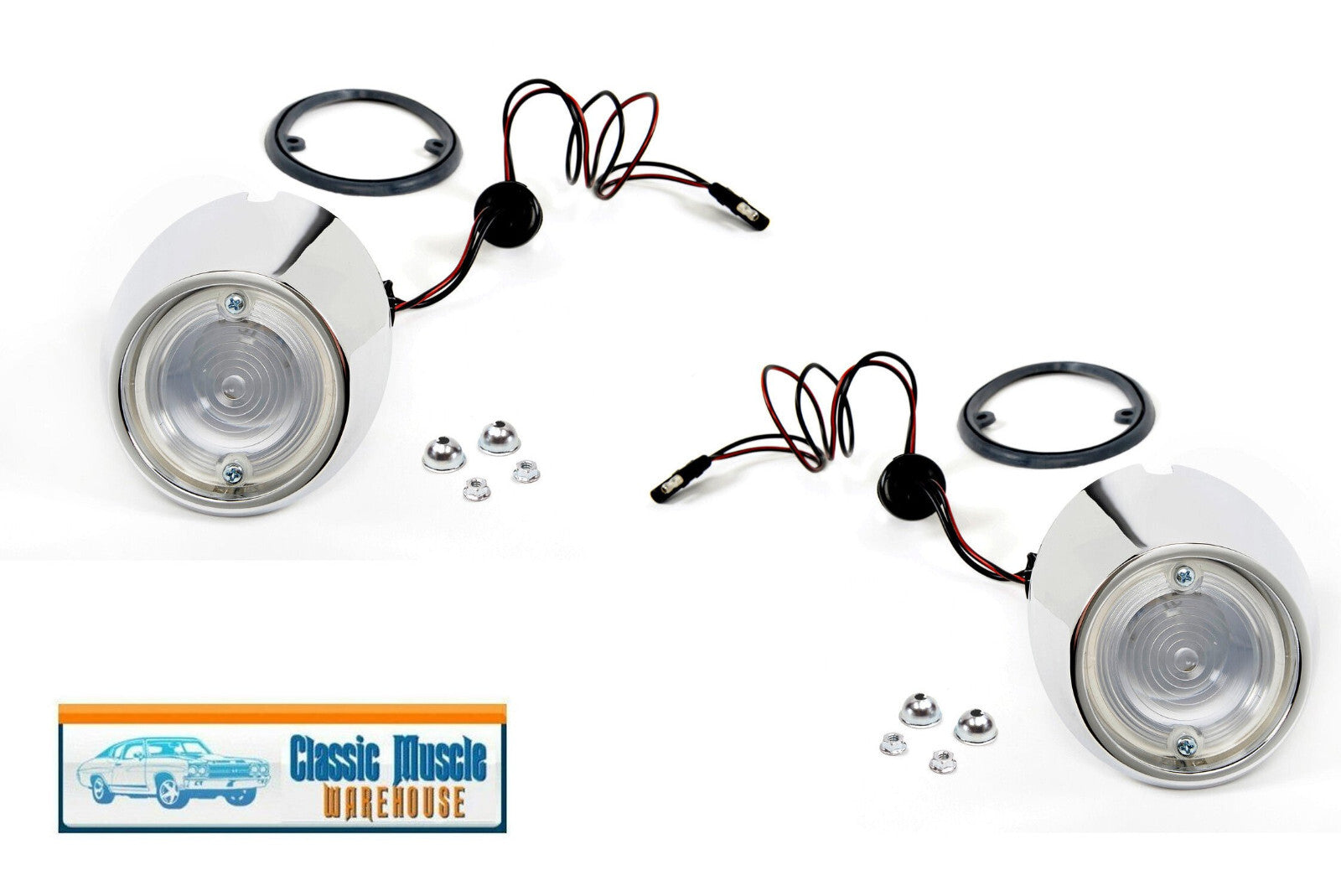 1967 - 68 Mustang Back-Up Light Assemblies - Left & Right  Side - ACP