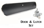 1965 Mustang Glove Box Door and Latch, Standard Black Curved by ACP, Ships Free