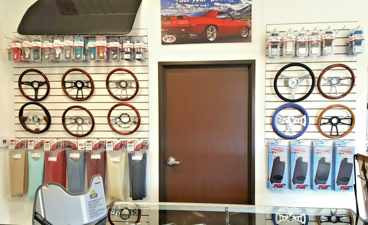 1965 Mustang Glove Box Door & Emblem, Standard Black Curved by ACP, Ships Free