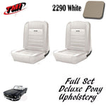 1964-66 Mustang Convertible Front & Rear Deluxe PONY Upholstery, White