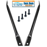1970 - 1981 Camaro BLACK RADIATOR SUPPORT BARS with Hardware - HZ-9176-PBK