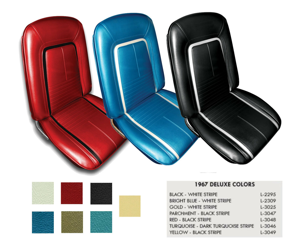 1967 Camaro Convertible Deluxe Front & Rear Seat Upholstery in Any Color (DI)
