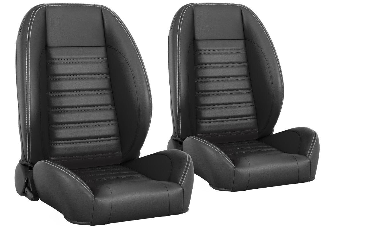 TMI Pro Series -Complete Universal Bucket Seat Set w/White Stitching "IN STOCK"