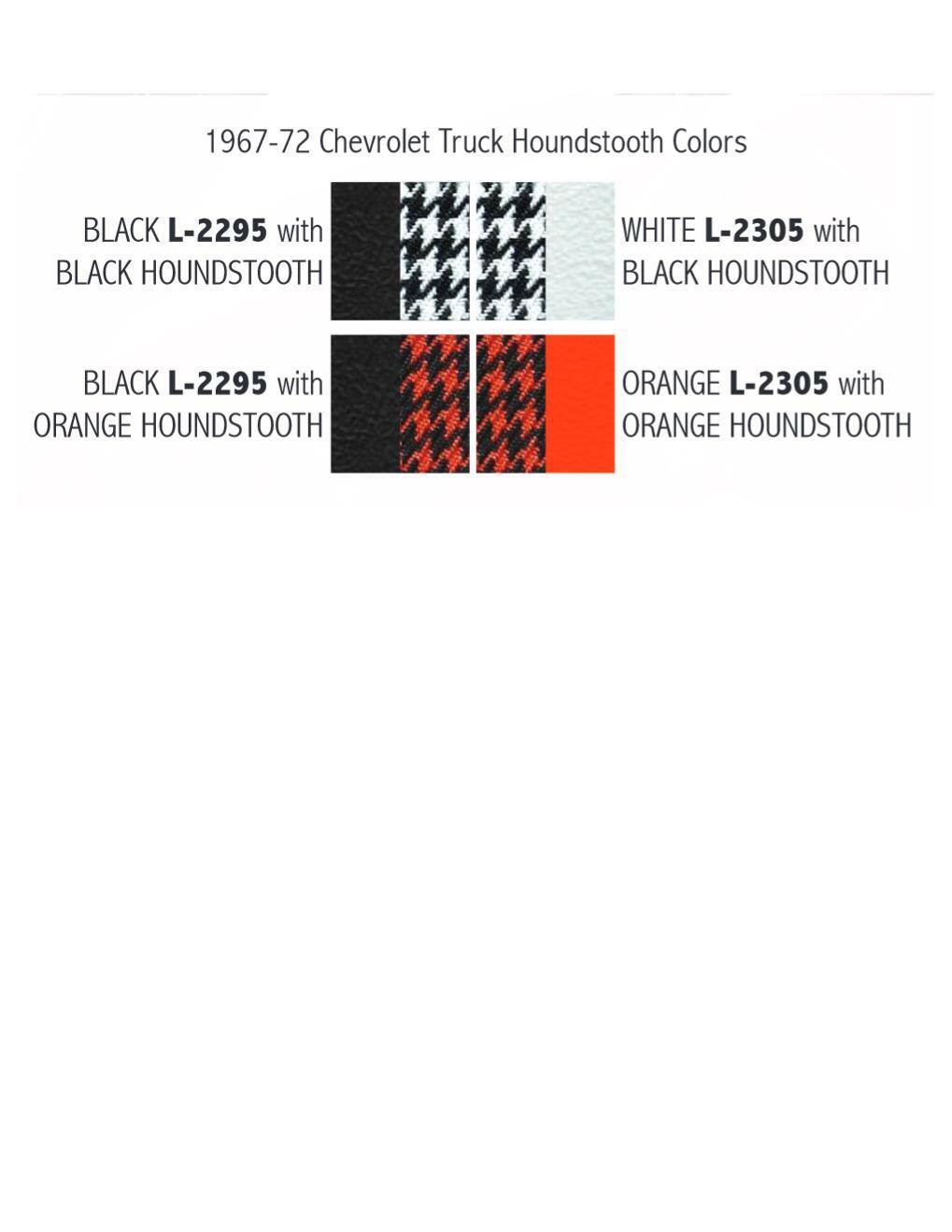 Deluxe Houndstooth Touring II Fully Assembled Seats  1967 - 1972 Chevy Trucks