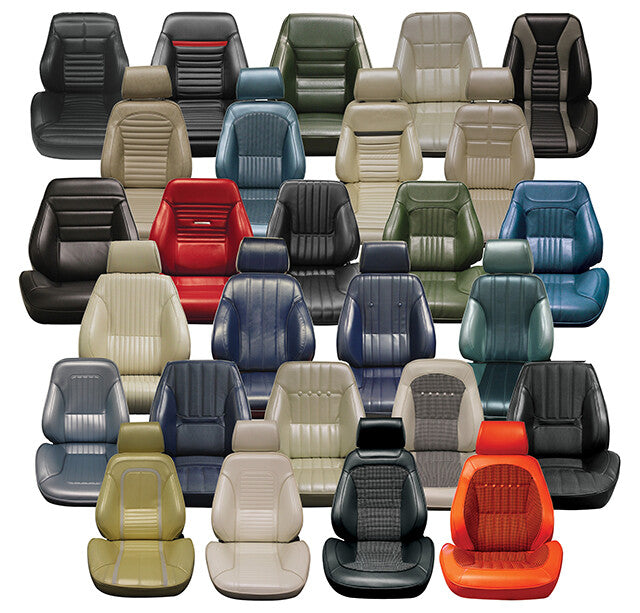 Deluxe Houndstooth Touring II Fully Assembled Seats  1967 - 1972 Chevy Trucks