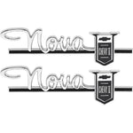 Chevy II Nova 1963 Rear Quarter Panel; 1964 Fender Emblems - PAIR - OER CM3022E