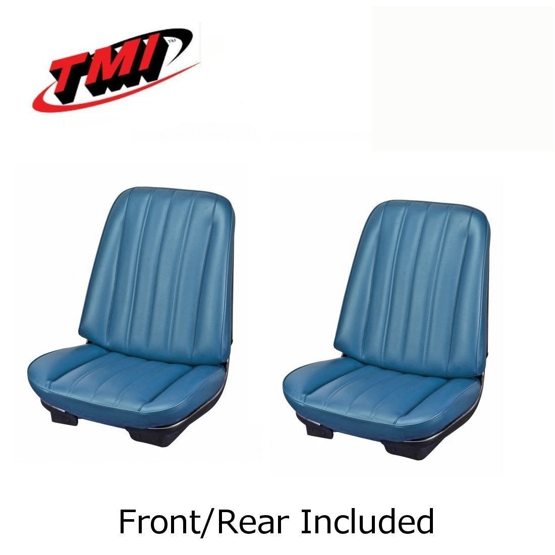 1966 Chevelle Coupe Blue Bucket Seat & Rear Bench Upholstery by TMI