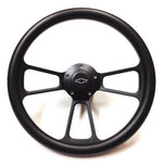 1974 - 1994 Chevy C/K Series Pick-Up Truck All Black Leather Steering Wheel Set