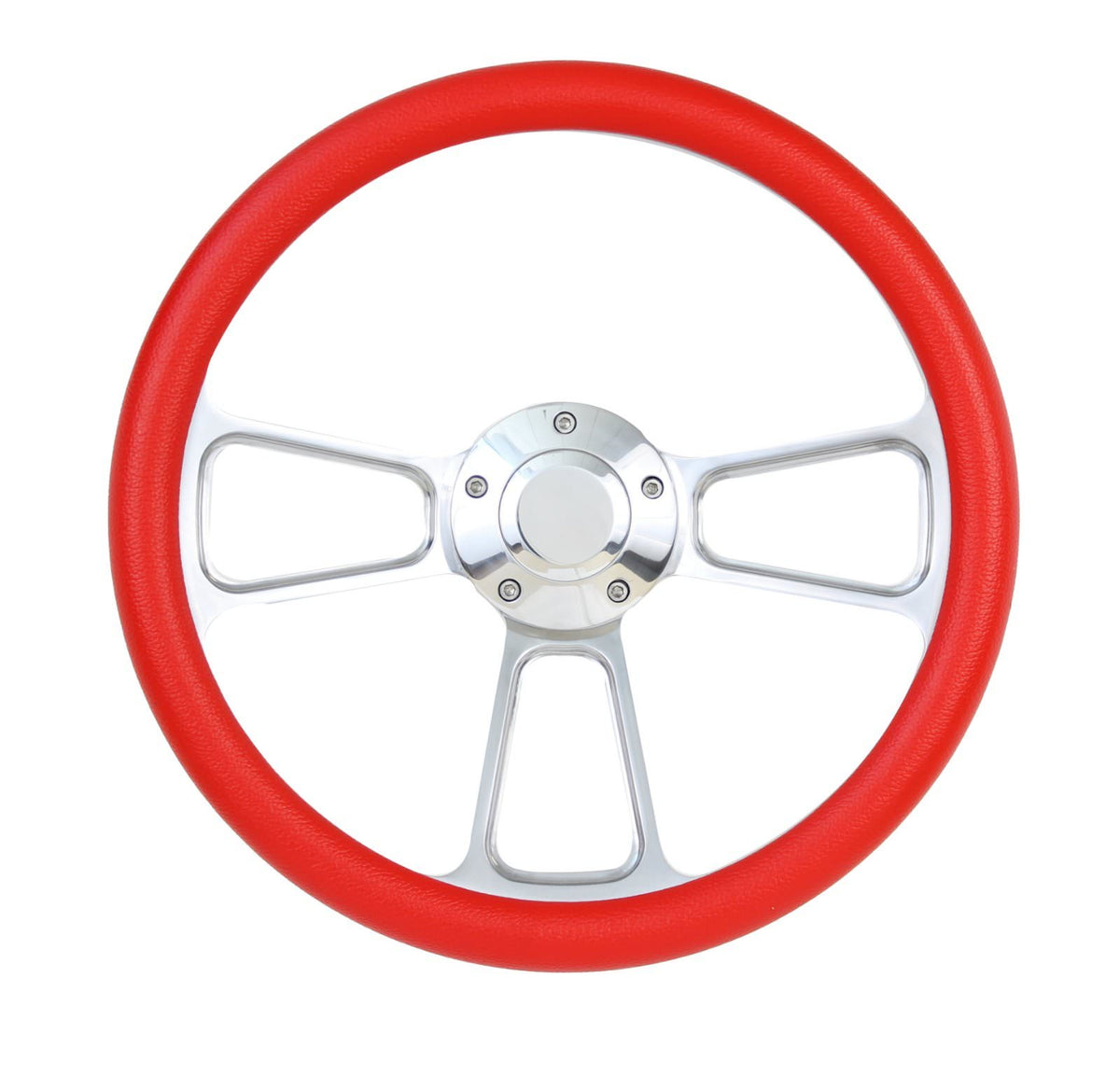 Red Steering Wheel for Flaming River, Ididit Steering Column 14" 