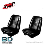 1967 Chevelle Coupe Or Convertible  Black Bucket Seat Upholstery by TMI
