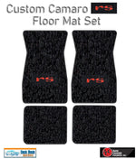 1967-69 Camaro Black Carpet Floor Mat Set with Red Camaro RS Logo US Made by ACC