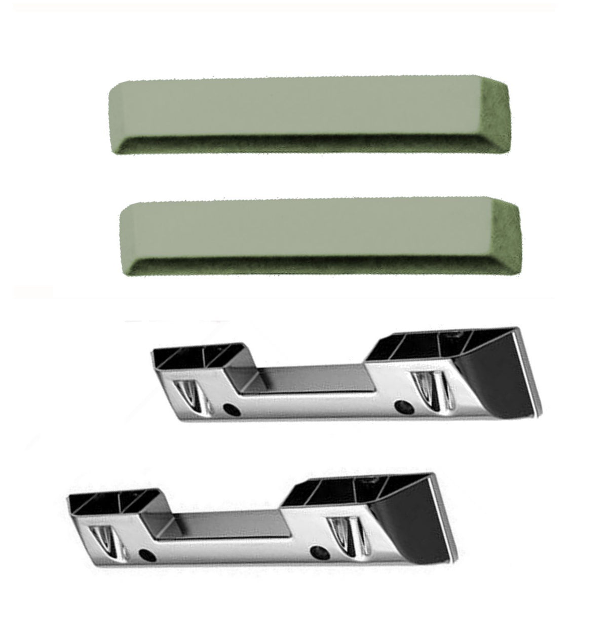 1964 - 1966 Mustang Arm Rest Set - Ivy Gold- Arm Rest Base and Pad Included