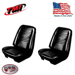 1967 Chevelle Coupe Black Bucket Seat/Rear Bench Upholstery by TMI 