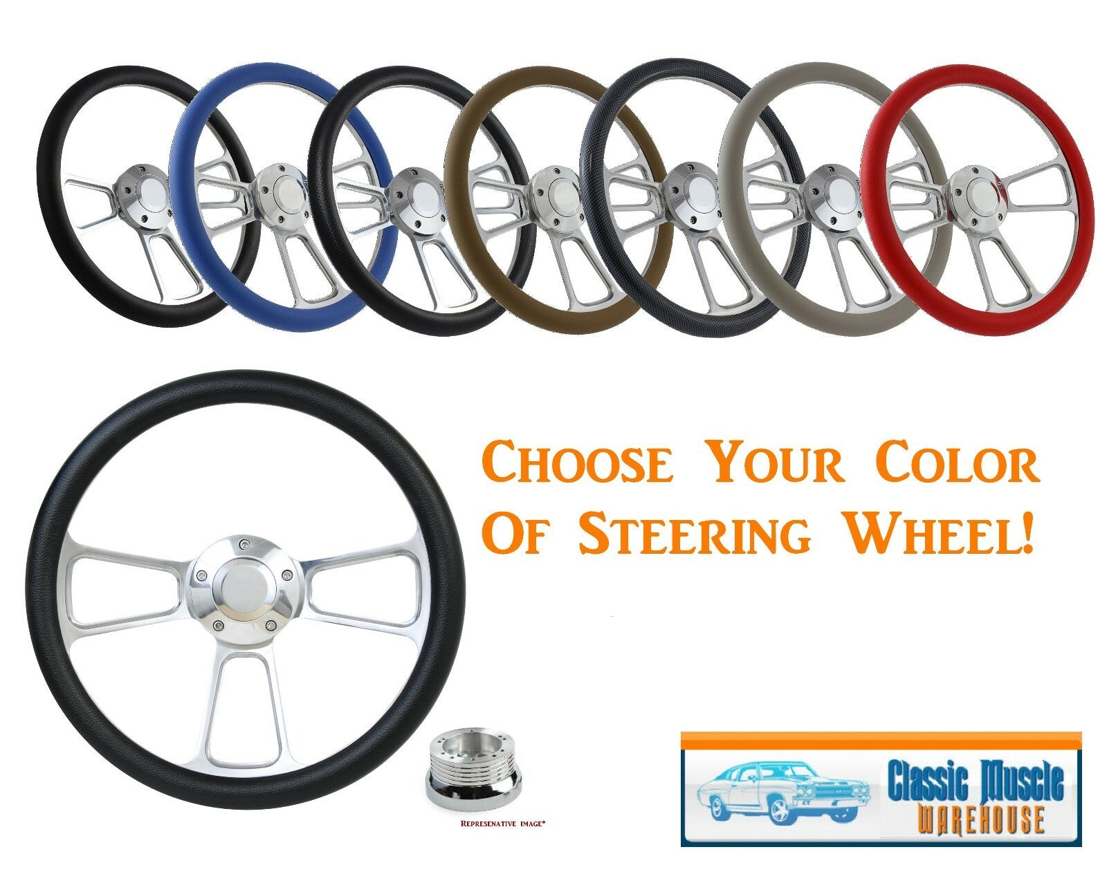 14" Muscle Style Wheel Kit In Any Vinyl Color for 1965-1969  For Mustang Models